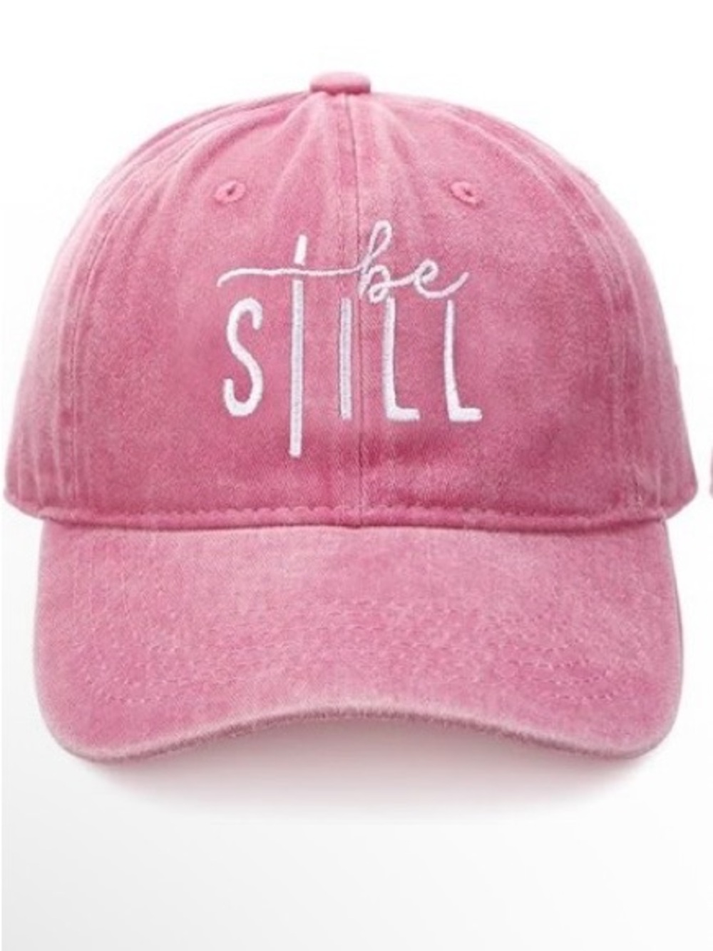 Pink Embroidered Baseball Cap - Picture 4 of 6